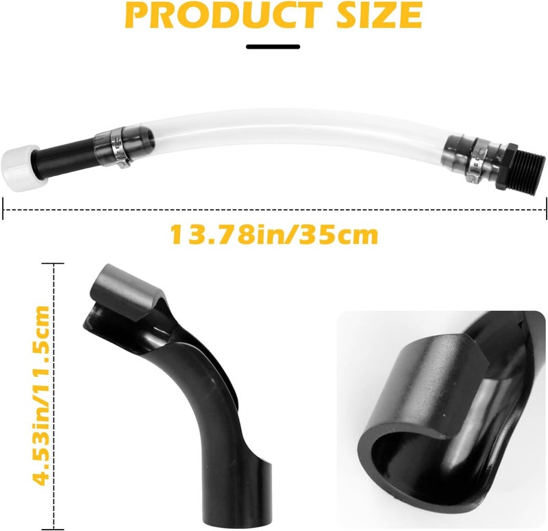 AMZAUTO VP Fuel Jug Hose, Tank Nozzle for VP Racing Fuel Jug 3/5.5 Gallon Gas Can, Gas Can Spout Replacement with 45 Degrees Hose Bender - Image 2